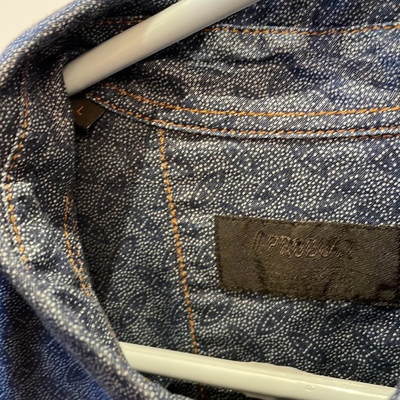 Produkt Shirt, Contemporary Danish Design, Size L, blue  and white Paisley - Picture 3 of 10